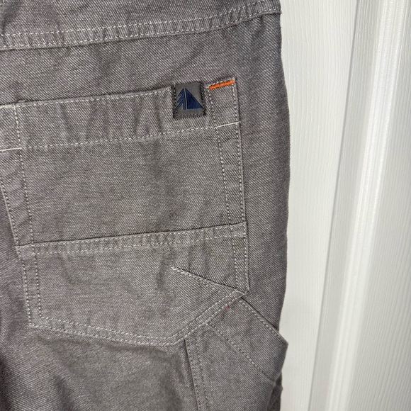 L.L. Bean Rare Mens Gray Canvas Heavy Duty Pants Style # 285620 Size 34L 32W GUC - Picture 6 of 8